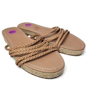 Madewell Katheryn Espadrille Sandal Women's Leather Braided Strap Boho Slide 8.5